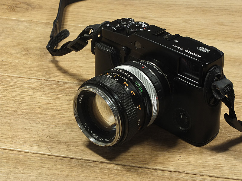 Fuji X-Pro1 avec objectif Canon FD 50mm 1.4