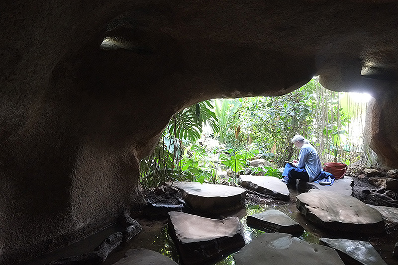 Grotte dans la grandes serre