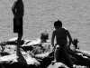 Les enfants sur les rochers