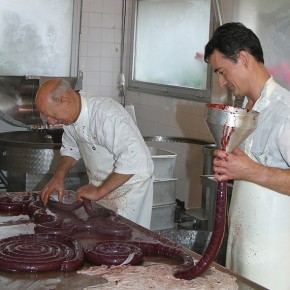 Préparation du boudin à Chatelleraut