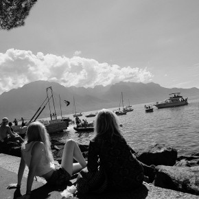 Sur la plage à Montreux