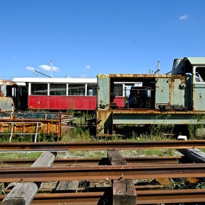 Vieux wagons en gare de Tournon