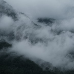 Paysage (très couvert ) entre Zurich et Innsbruck