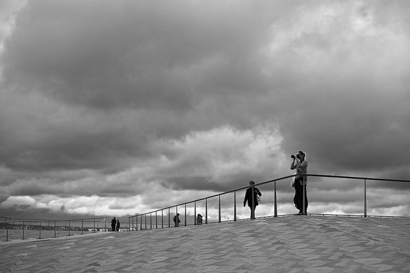 Sur le toit de la Philharmonie de Paris