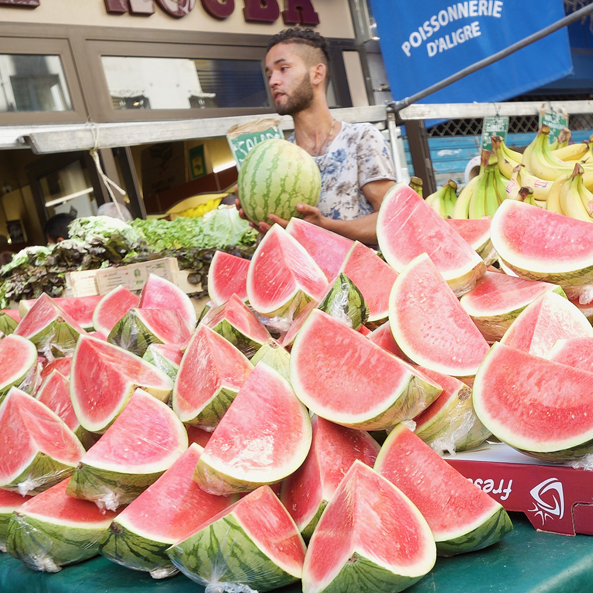 Marché d'Aligre, dernière photo faite avec mon Fuji Xpro-1 avant son baissé de rideau